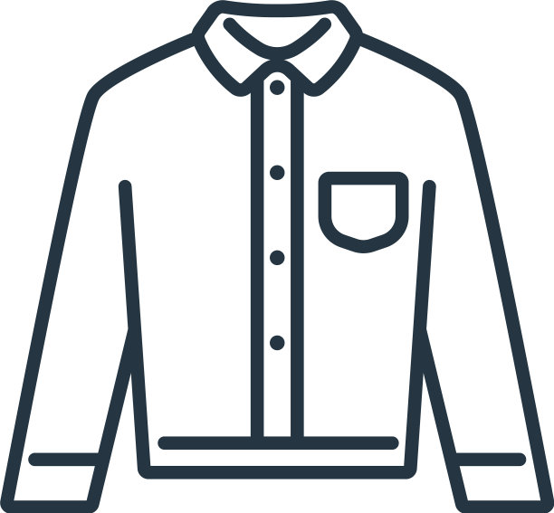 长袖图标孤立在白色背景图片下载