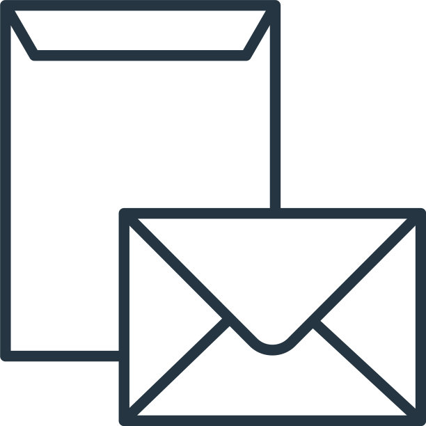 信封图标孤立在白色背景上图片下载