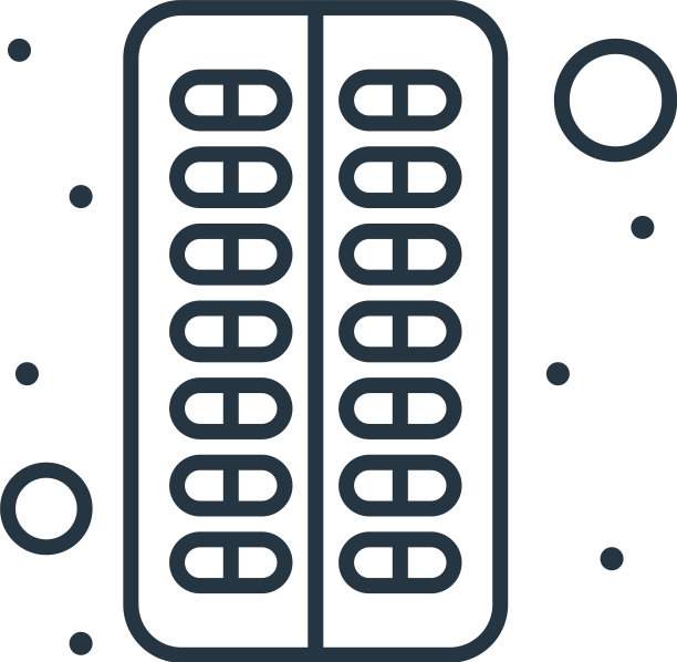 药丸图标孤立在白色背景轮廓图片下载