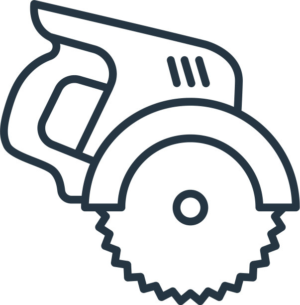 电锯图标孤立在白色背景上图片下载