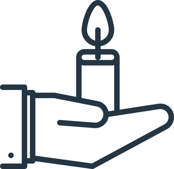 蜡烛图标孤立在白色的背景轮廓图片下载