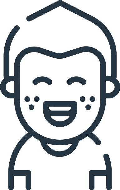 孩子图标孤立在白色的背景轮廓图片下载