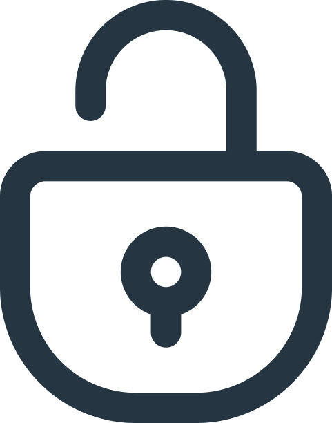 解锁图标隔离在白色背景图片下载