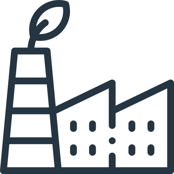 生态工厂图标孤立在白色背景图片下载