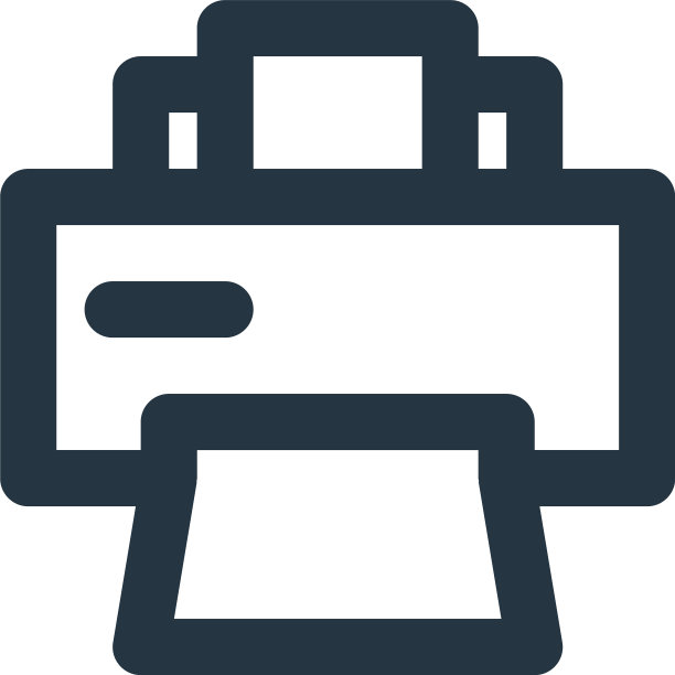 打印机图标孤立在白色背景轮廓上图片下载