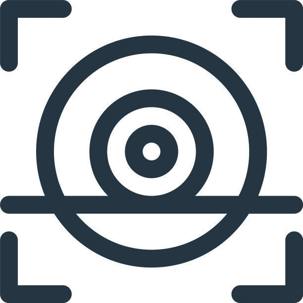 眼睛扫描图标孤立在白色背景图片下载