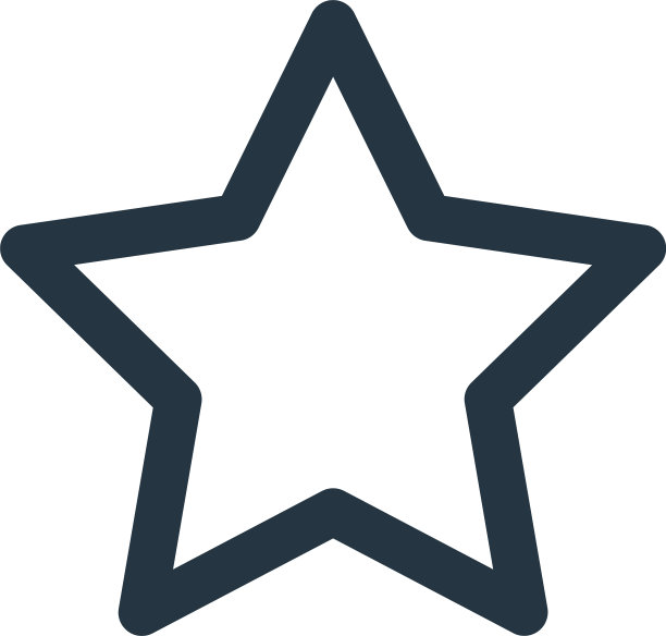 星形图标孤立在白色背景轮廓上图片下载