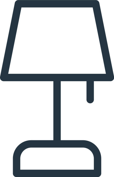 台灯图标孤立在白色背景上图片下载