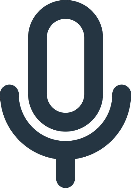 语音图标孤立在白色背景轮廓图片下载