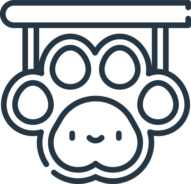 宠物商店图标孤立的白色背景图片下载