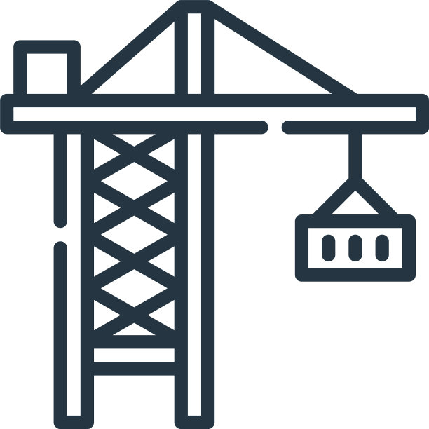 起重机图标起重机可编辑起重机行程直线图片下载