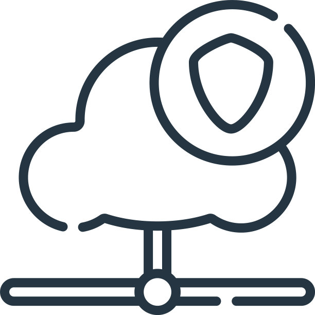 云图标孤立在白色背景轮廓图片下载