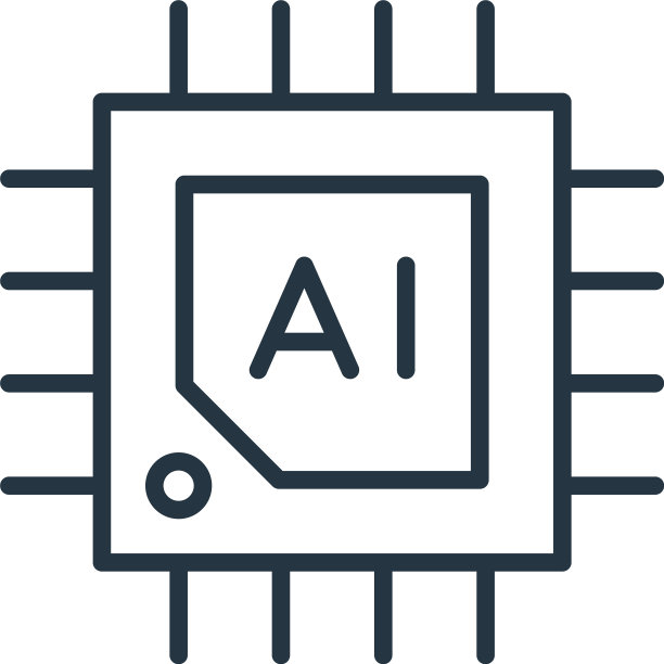芯片图标孤立在白色背景轮廓上图片下载