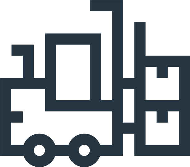 叉车图标孤立的白色背景图片下载