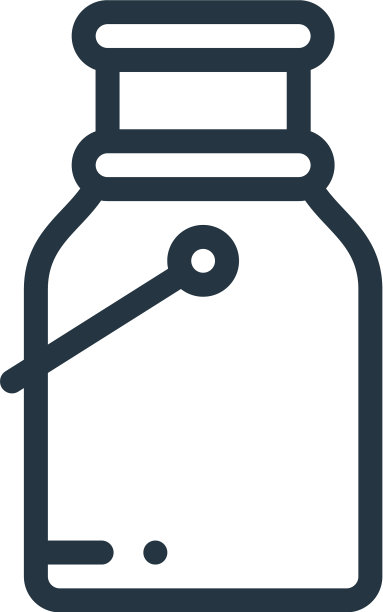 牛奶图标孤立在白色背景轮廓图片下载