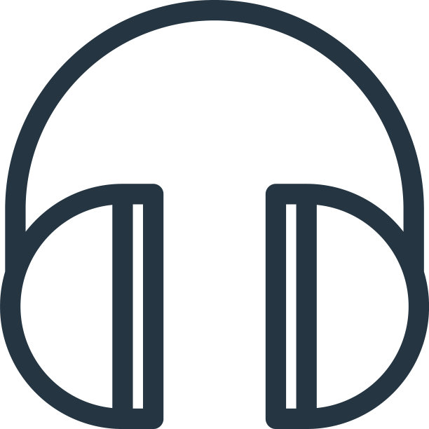 耳机图标隔离在白色背景图片下载