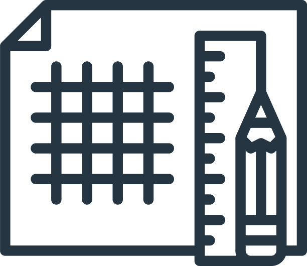 网格线图标隔离在白色背景上图片下载