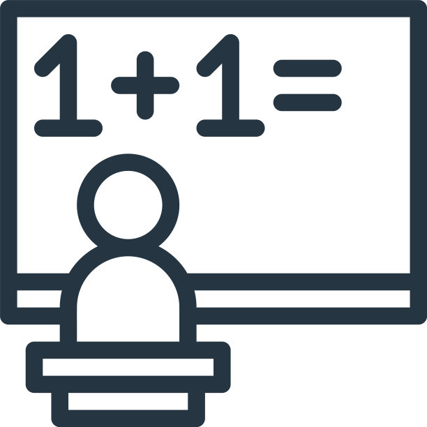 教师图标孤立在白色背景大纲图片下载