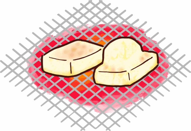 用旺火烤出美味的麻糬图片下载