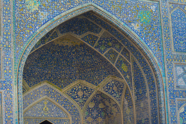 伊朗伊斯法罕伊玛目清真寺主庭院图片下载