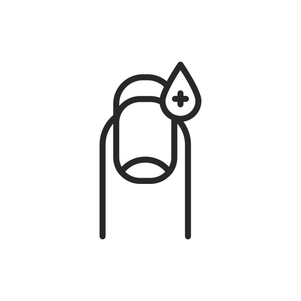 指甲处理颜色线条图标。孤立的向量元素。图片下载
