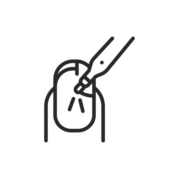 移除凝胶抛光颜色线图标。孤立的向量元素。图片下载