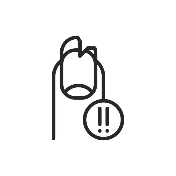 破碎的指甲颜色线图标。孤立的向量元素。图片下载