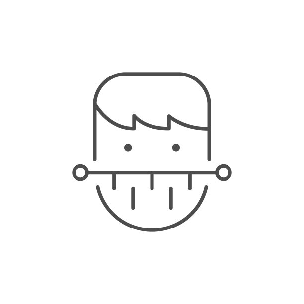 人脸识别线轮廓图标图片下载