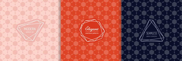矢量几何无缝模式集。简单抽象背景的集合图片下载