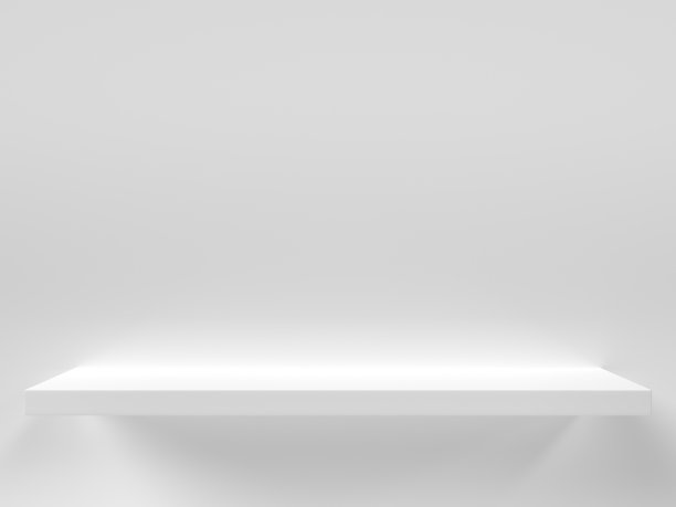 白色空架子的3d渲染。图片下载