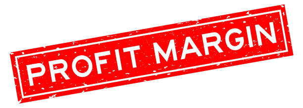 垃圾红色利润率字方形橡胶印章印章在白色背景图片下载