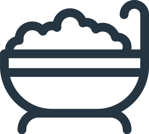 浴缸图标浴缸可编辑的行程浴缸线性符号图片下载