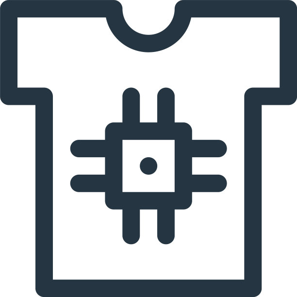 智能服装图标孤立在白色背景图片下载