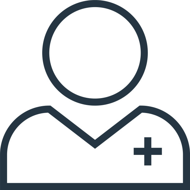 医生图标孤立在白色背景大纲图片下载