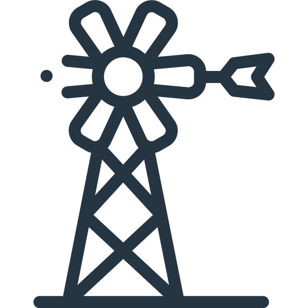 风车图标孤立的白色背景图片下载