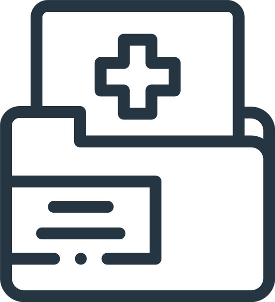 医疗文件夹图标隔离在白色背景上图片下载