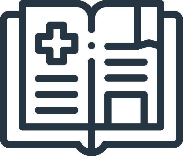 医学书籍图标孤立的白色背景图片下载