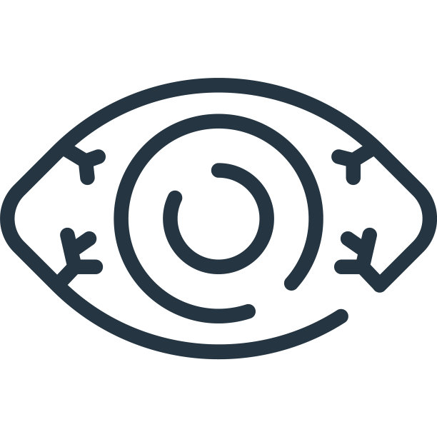 眼睛图标孤立在白色背景轮廓图片下载