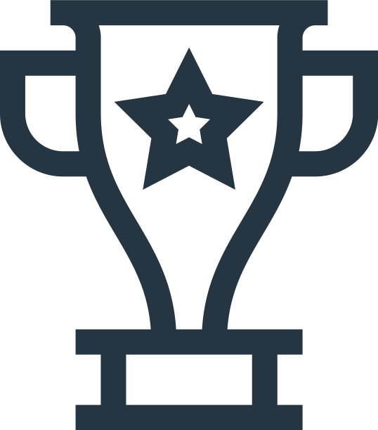 奖杯图标孤立在白色背景轮廓图片下载