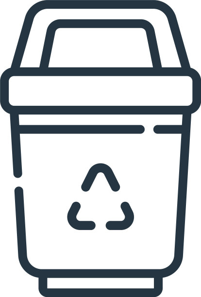 回收站图标孤立在白色背景图片下载