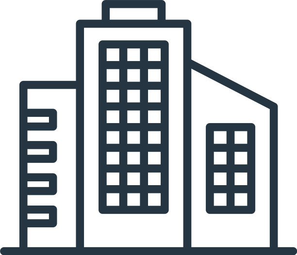 建筑图标建筑可编辑描边建筑图片下载