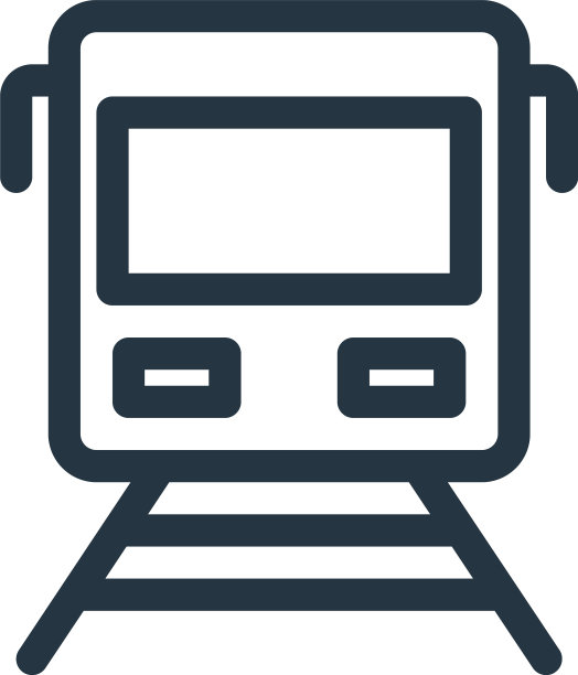 火车图标孤立在白色背景轮廓图片下载