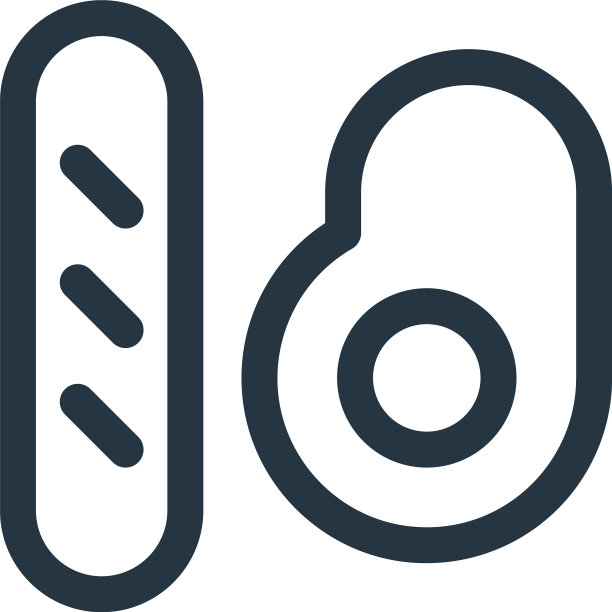 英国早餐图标孤立在白色图片下载