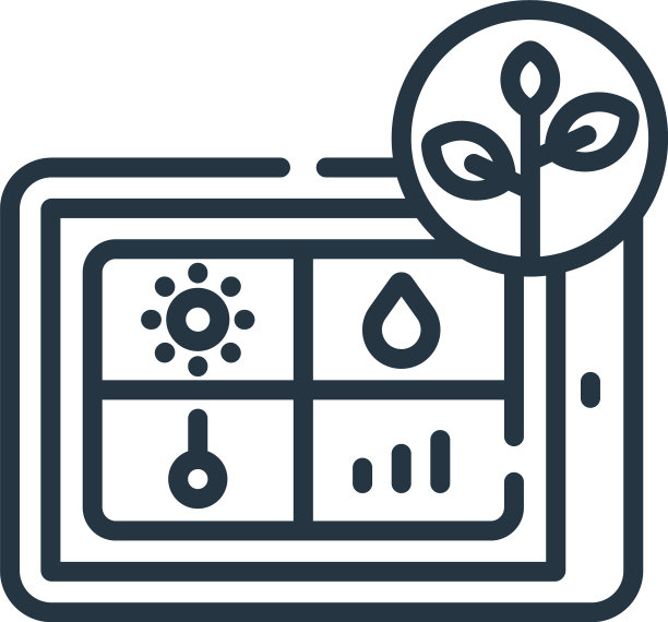 智能农场图标孤立在白色背景图片下载