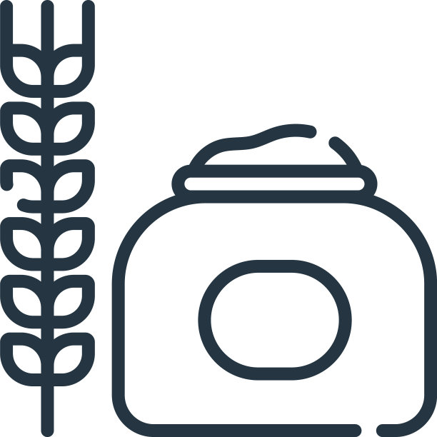 谷物图标孤立在白色背景轮廓图片下载