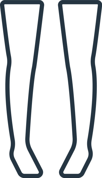 膝高袜图标孤立在白色背景图片下载