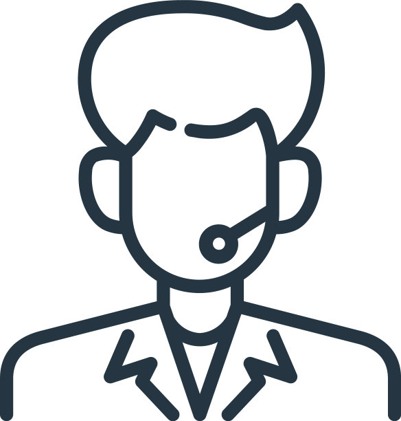 客户服务图标隔离在白色图片下载