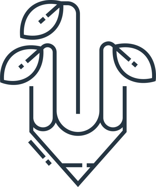 生态图标孤立在白色背景轮廓图片下载