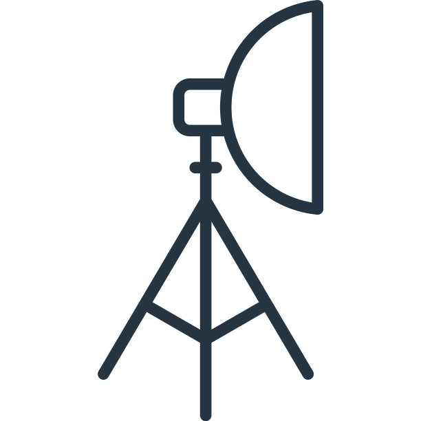 聚光灯图标孤立在白色背景图片下载