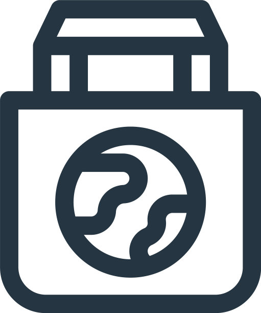 生态袋图标孤立在白色的背景轮廓图片下载